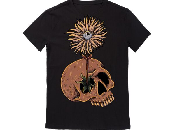 Human skull vector best t-shirt design illustration 51
