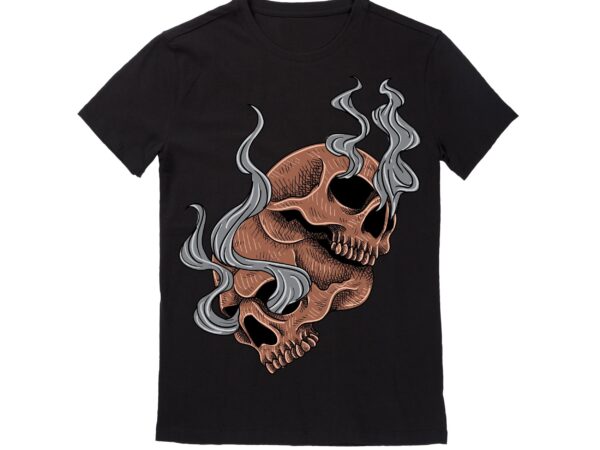 Human skull vector best t-shirt design illustration 52