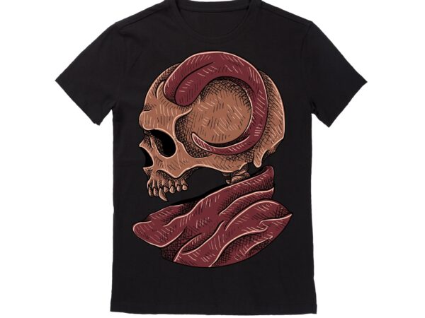 Human skull vector best t-shirt design illustration 53