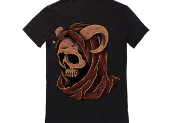 Human Skull Vector Best T-shirt Design Illustration 54