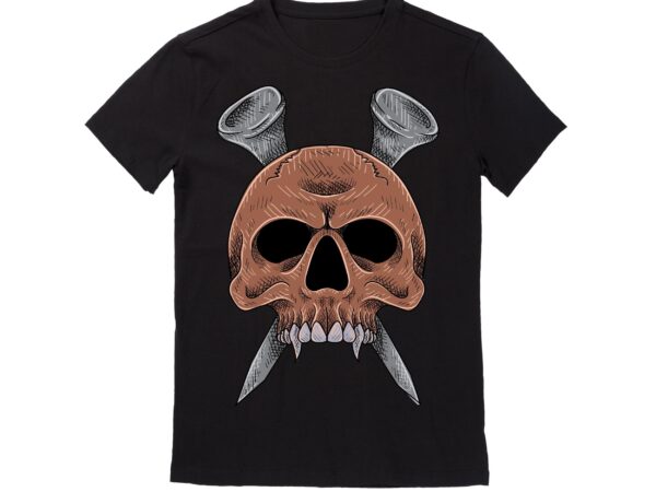 Human skull vector best t-shirt design illustration 55