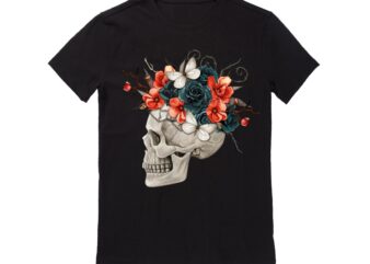 Human Skull Vector Best T-shirt Design Illustration7
