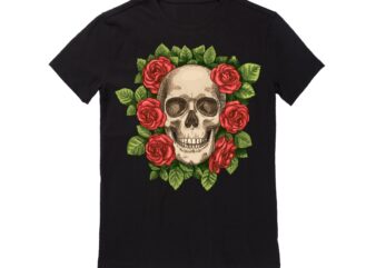 Human Skull Vector Best T-shirt Design Illustration