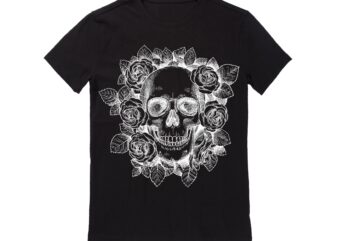 Human Skull Vector Best T-shirt Design Illustration9