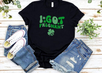 I Got Lucky, I Got Pregnant T-Shirt Design, Pregnancy Announcement, Couple St 2