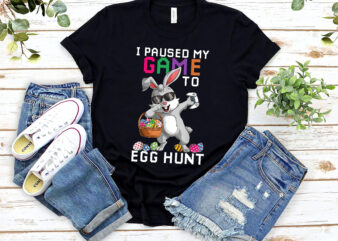 I Paused My Game To Egg Hunt Easter Funny Gamer Boys Kids NL 1502 t shirt design for sale