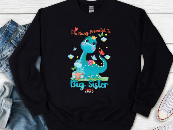 I_m being promoted to big sister 2023 pregnancy announcement nl 1602 t shirt design for sale