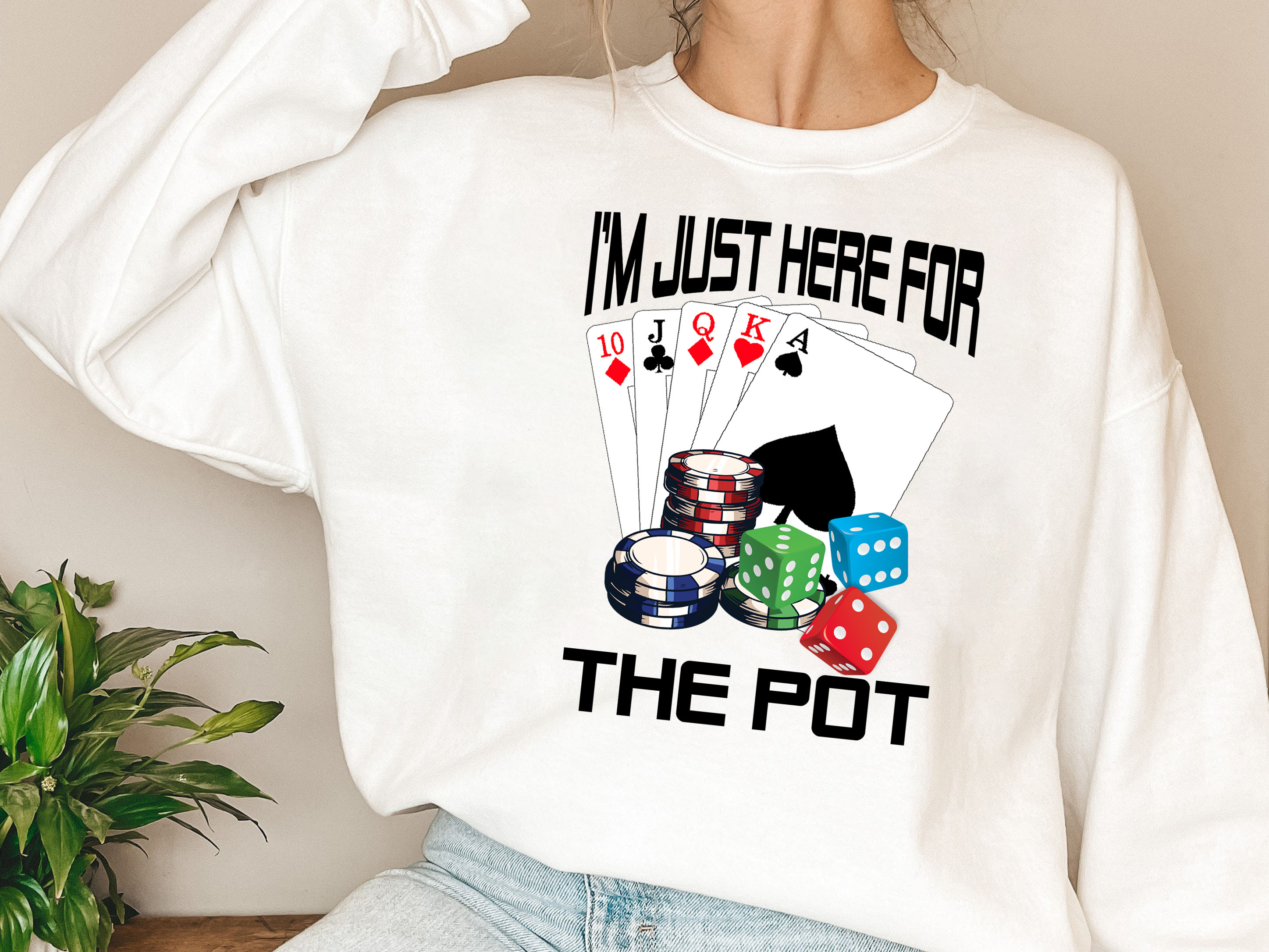 I m Just Here for the Pot Game Night Poker PNG Files Gamer