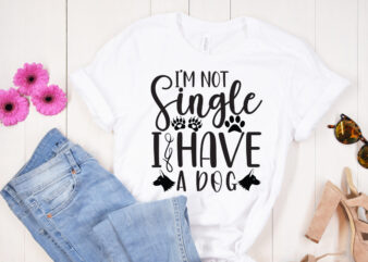 I’m not single I have a dog SVG design, Moon Cat SVG, Cat SVG Files for Silhouette, Cameo & Cricut.Moon Star Animal, Luna Cat Silhouette SVG, Cat With Star, Magical
