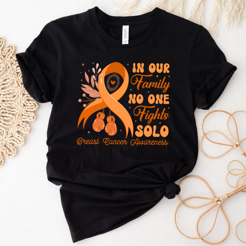 In March We Wear Orange For Multiple Sclerosis Cancer Awareness Rainbow Groovy NC 2302