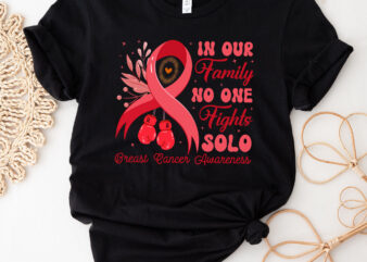 In Our Family No One Fights Solo, Custom Cancer T-Shirt Design, Head _ Neck Cancer Awareness Support Family Women, NC 2302