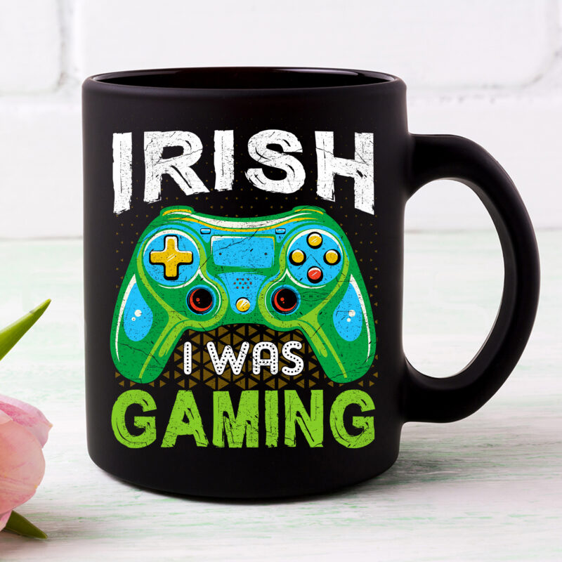 Irish I Was Gaming Funny St Patricks Day Gamer Boys Men Game Controller Consoles NC 0302
