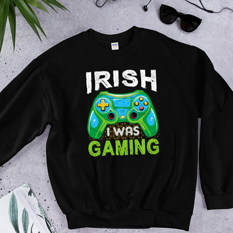 Irish I Was Gaming Funny St Patricks Day Gamer Boys Men Game Controller Consoles NC 0302