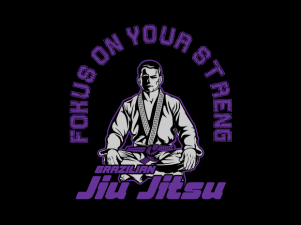 Jiu jitsu focus vector clipart