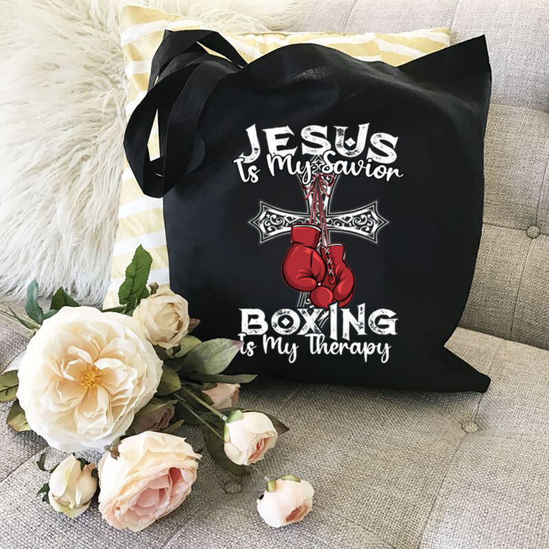 Jesus Is My Savior Boxing Is My Therapy Gym Boxer Christians Catholic NL 2302