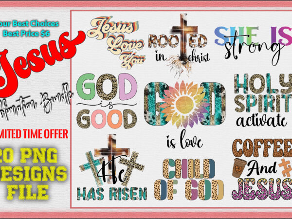 Jesus sublimation bundle vector clipart