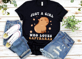 Just A Girl Who Lovers Capybara Funny Animal Lovers Cavy Capy NL 0202 vector clipart