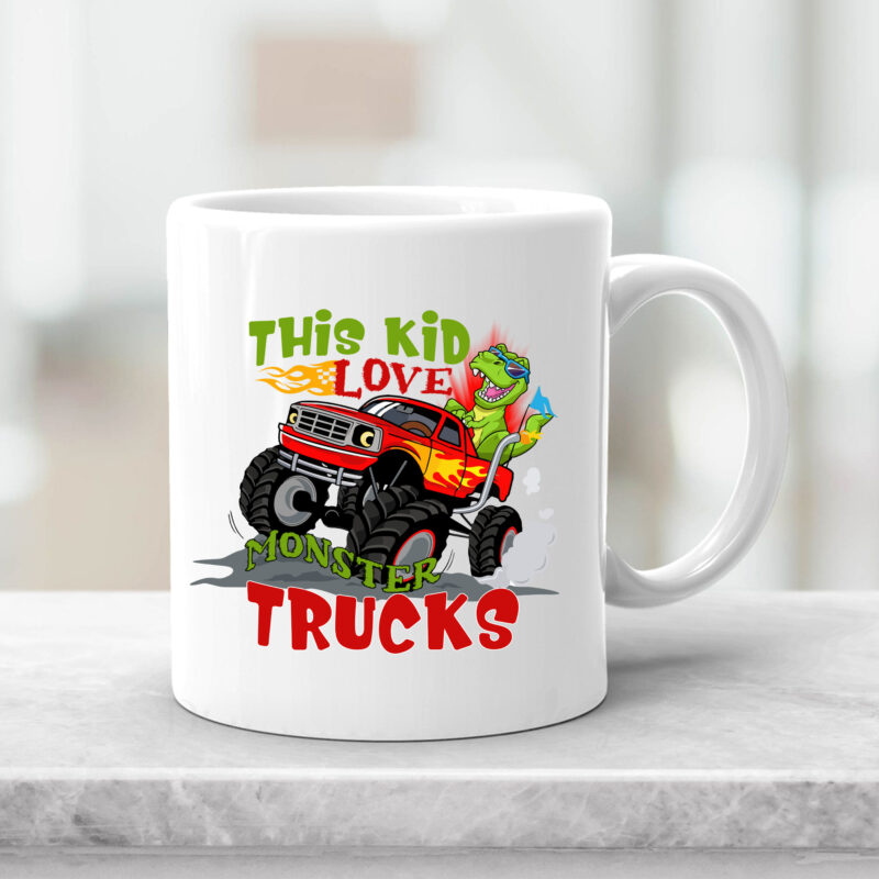 Kids Cute Monster Truck Boys Girls This Kid Loves Monster Trucks NC 2502