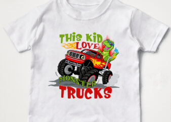 Kids Cute Monster Truck Boys Girls This Kid Loves Monster Trucks NC 2502