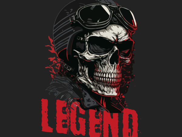 Skull rider t-shirt vector illustration.