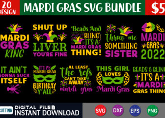 Mardi Gras SVG Bundle Graphic Illustration