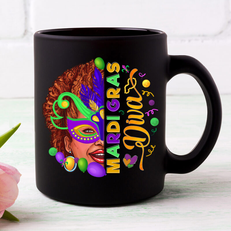 Mardi Afro Shirt,Diva Shirt Design PNG file, Mardi Gras Party ,Fat Tuesday Shirt,Flower de luce tee,Saints New Orleans Shirt,Mardi Carnival,Mardi Symbol PNG File PC