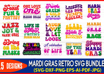 Mardi gras retro svg t-shirt design bundle, mardi gras retro svg design, mardi gras t-shirt design