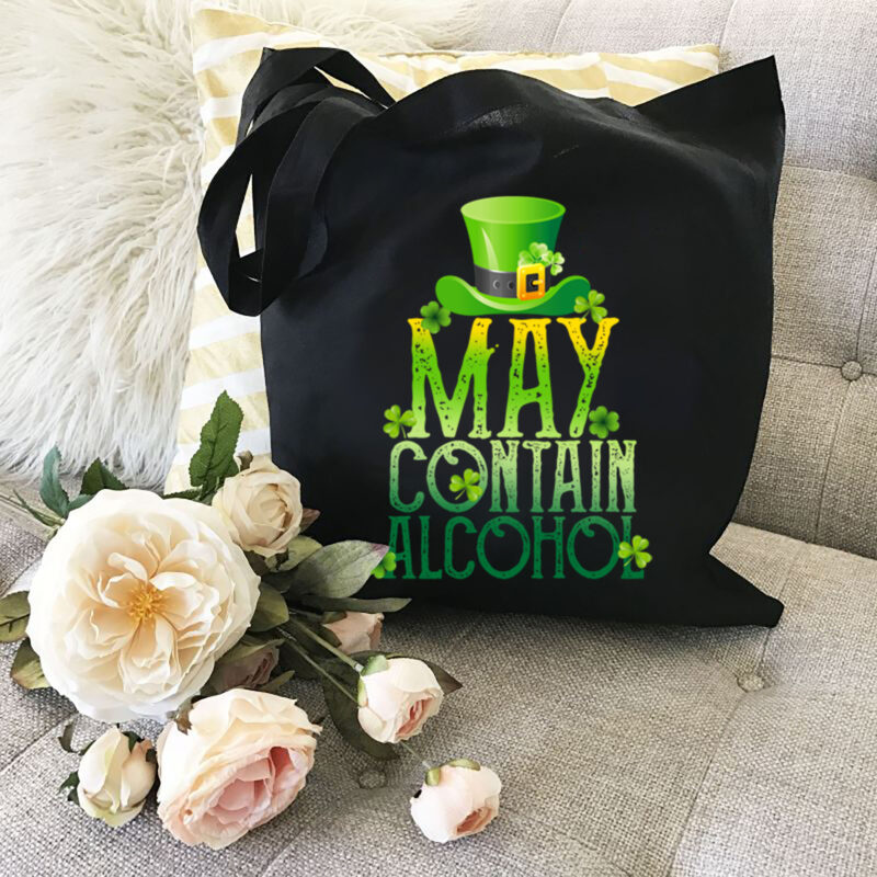 May Contain Alcohol Cute St Patrick_s Day Party Funny Vintage NL 1702