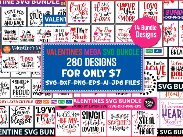 Mega svg bundle, valentines mega svg bundle, valentines day mega t-shirt designs bundle