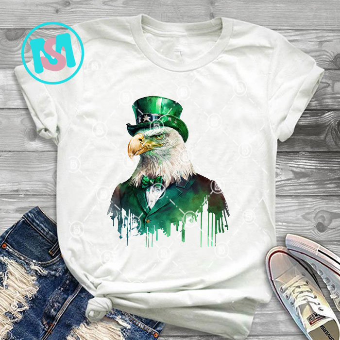 Gangster Animals St.patrick day Bundle part 2, Irish Day PNG, Animals PNG