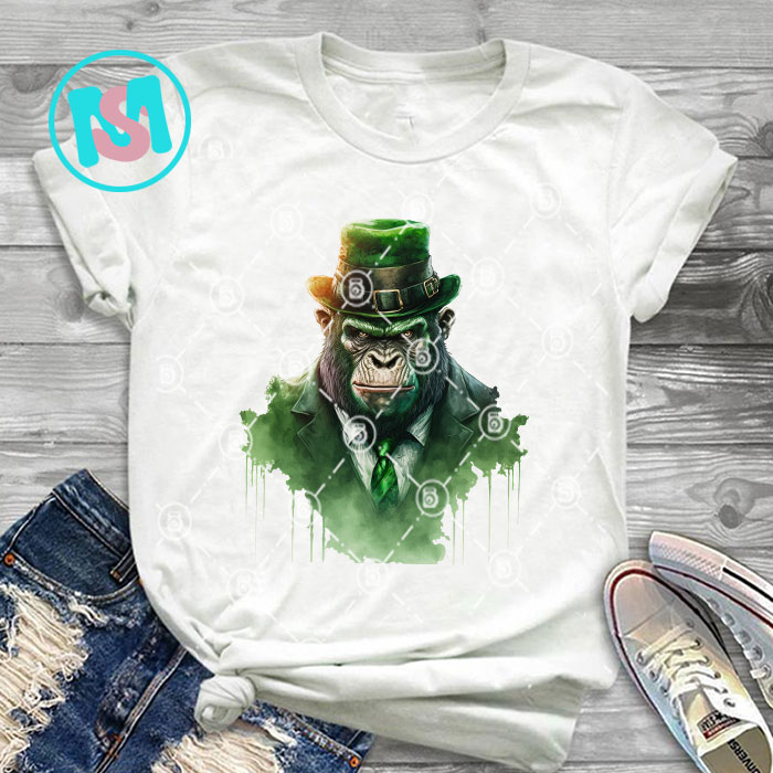 Gangster Animals St.patrick day Bundle part 2, Irish Day PNG, Animals PNG