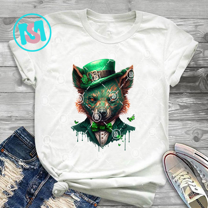Gangster Animals St.patrick day Bundle part 2, Irish Day PNG, Animals PNG