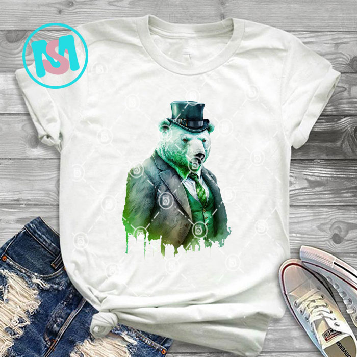 Gangster Animals St.patrick day Bundle part 2, Irish Day PNG, Animals PNG