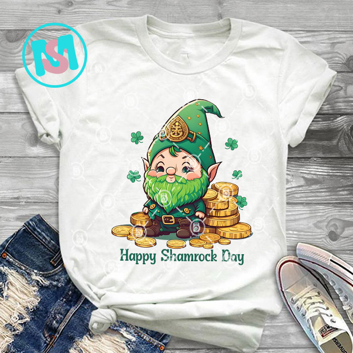Happy St.Patrick's Day Bundle part 2, Irish Day, Gnome, Flamingo, Lucky, Clover