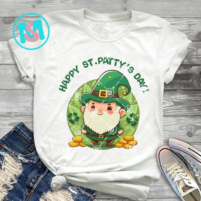 Happy St.Patrick's Day Bundle part 2, Irish Day, Gnome, Flamingo, Lucky, Clover