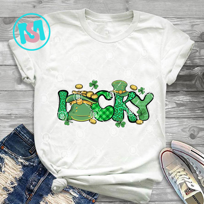 Happy St.Patrick's Day Bundle part 2, Irish Day, Gnome, Flamingo, Lucky, Clover