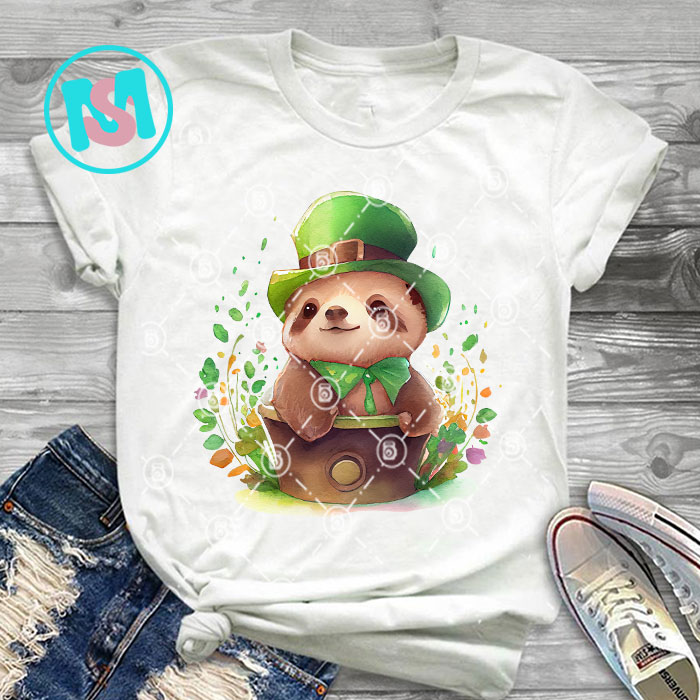 Cute Animals Patrick Bundle, Irish Day PNG, St.patrick's Day PNG, Animals PNG