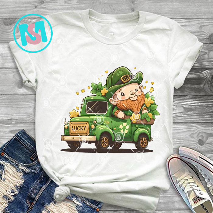 Happy St.Patrick's Day Bundle part 2, Irish Day, Gnome, Flamingo, Lucky, Clover