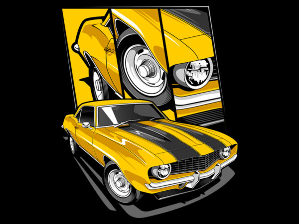 Muscle car 04 t shirt designs for sale