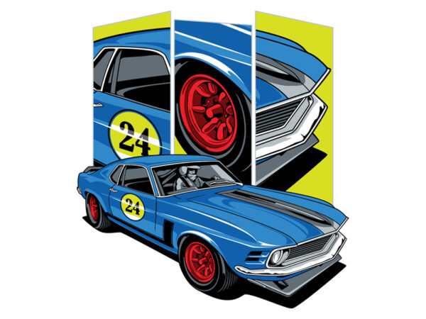 Muscle car 05 t shirt designs for sale