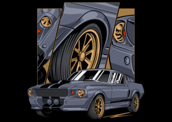Muscle car 07 t shirt designs for sale