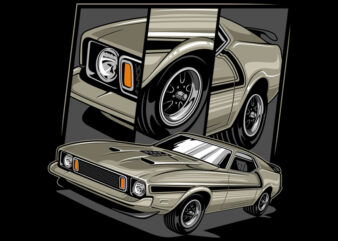 Muscle car 12 t shirt designs for sale