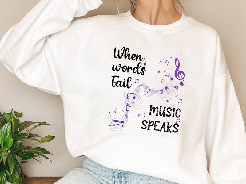Music Teacher Gift, When Words Fail Music Speaks, Music Mug, Music Gift Mug PL