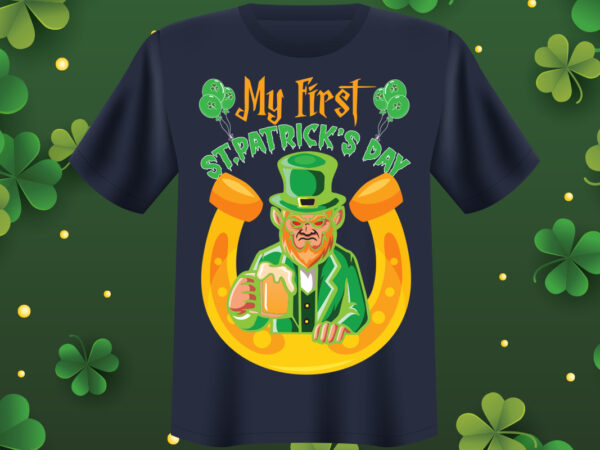 My first st. patrick’s day t shirt design, st patrick’s day bundle,st patrick’s day svg bundle,feelin lucky png, lucky png, lucky vibes, retro smiley face, leopard png, st patrick’s day