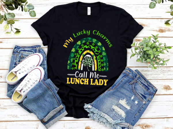 My lucky charms call me lunch lady boho rainbow patrick_s day nl 0302 t shirt designs for sale