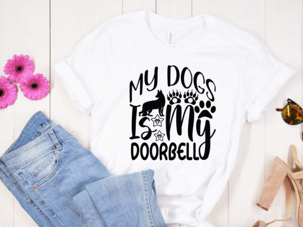 My dogs is my doorbell svg design,moon cat svg, cat svg files for silhouette, cameo & cricut.moon star animal, luna cat silhouette svg, cat with star, magical cat clipart, dog