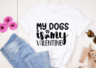 My dogs is my valentine SVG design, Moon Cat SVG, Cat SVG Files for Silhouette, Cameo & Cricut.Moon Star Animal, Luna Cat Silhouette SVG, Cat With Star, Magical Cat Clipart,