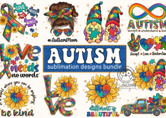 Autism Sublimation Designs Bundle