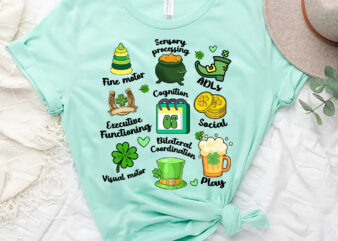 Occupational Therapist St Patrick Shirt Design,Lucky Occupational Therapy, COTA OT St Patrick PNg file PL