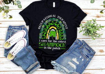 Occupational Therapy Cutest Shamrocks St Patricks Day T-Shirt Design, Occupational Therapy PNG file PL